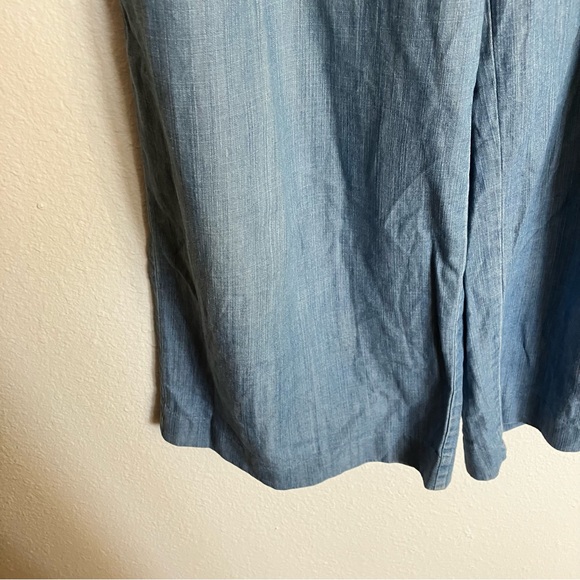 J Crew Pleated Wide Leg Chambray Crop- Size 4 - Picture 5 of 8